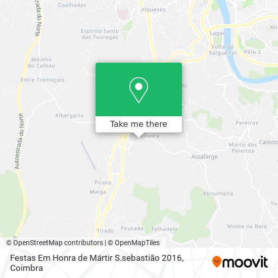 Festas Em Honra de Mártir S.sebastião 2016 map