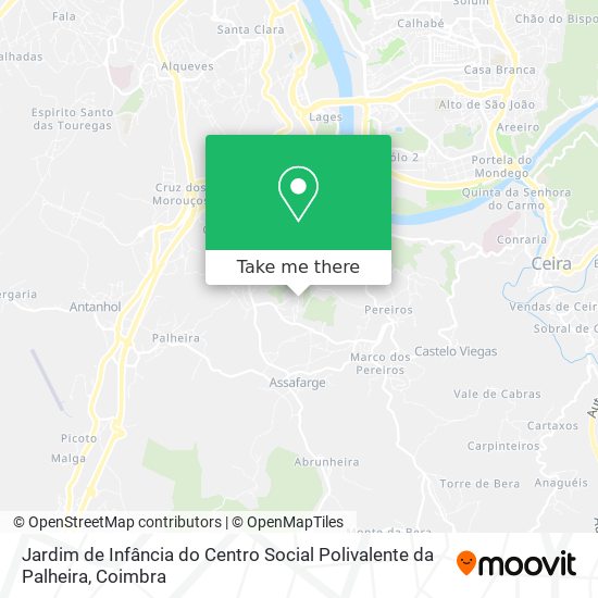 Jardim de Infância do Centro Social Polivalente da Palheira mapa