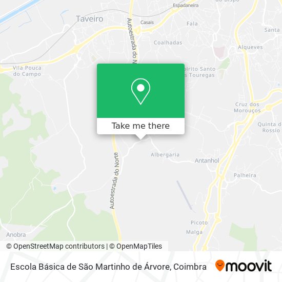 Escola Básica de São Martinho de Árvore mapa