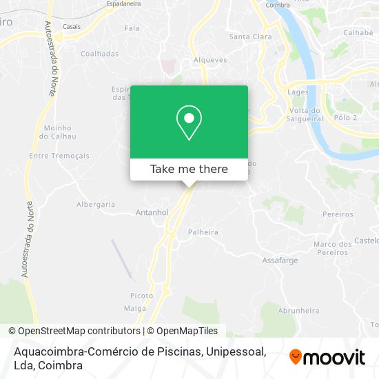 Aquacoimbra-Comércio de Piscinas, Unipessoal, Lda map