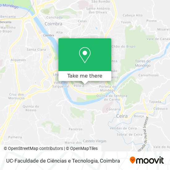 UC-Faculdade de Ciências e Tecnologia map