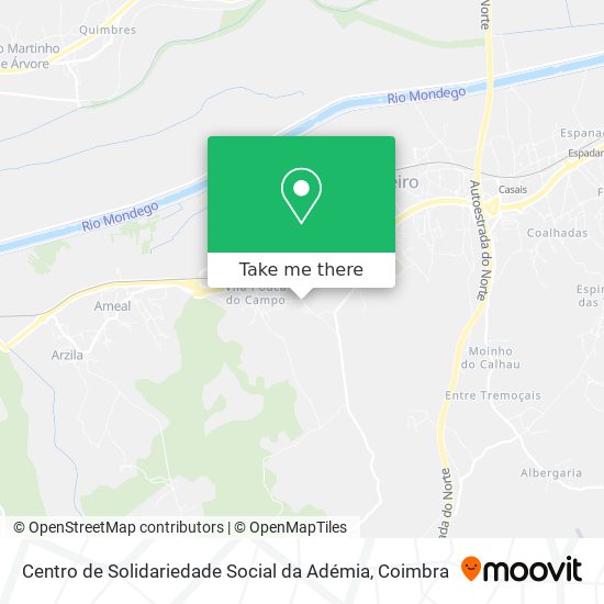 Centro de Solidariedade Social da Adémia mapa