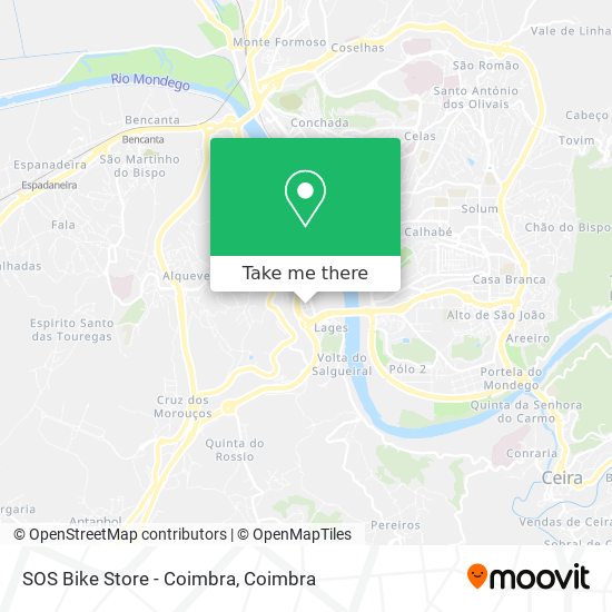 SOS Bike Store - Coimbra map