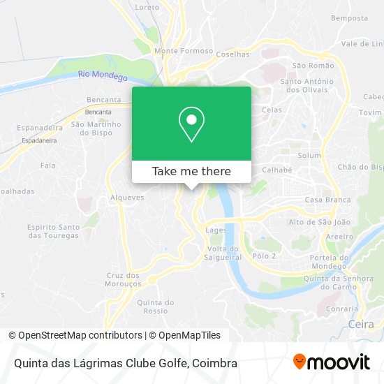 Quinta das Lágrimas Clube Golfe map