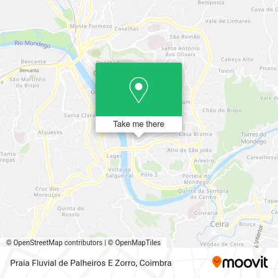Praia Fluvial de Palheiros E Zorro map