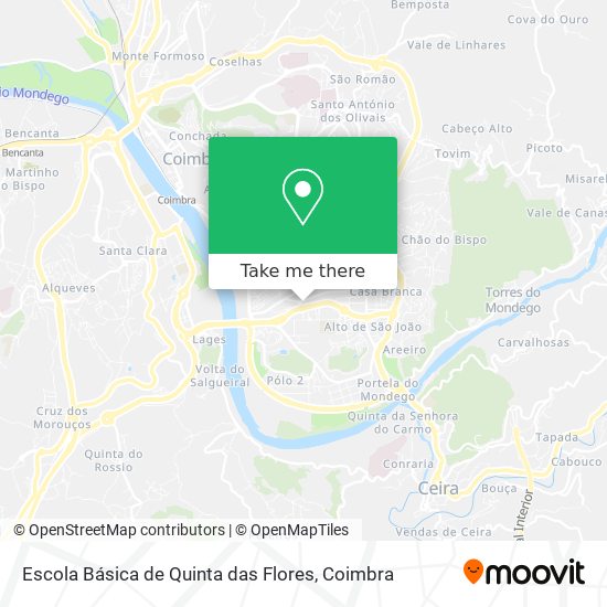 Escola Básica de Quinta das Flores mapa