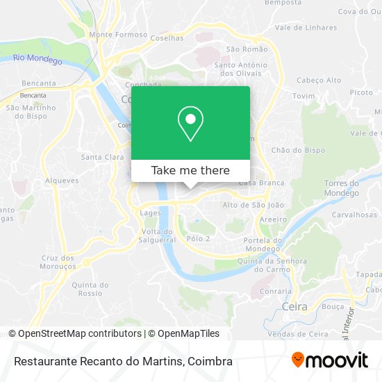 Restaurante Recanto do Martins mapa