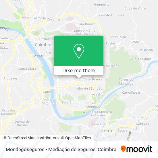 Mondegoseguros - Mediação de Seguros map