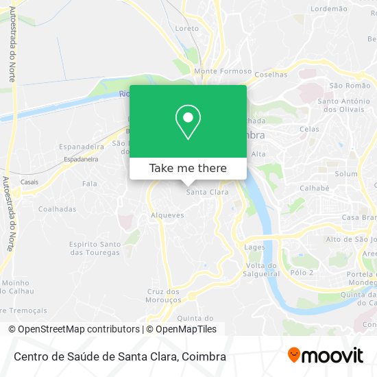Centro de Saúde de Santa Clara mapa