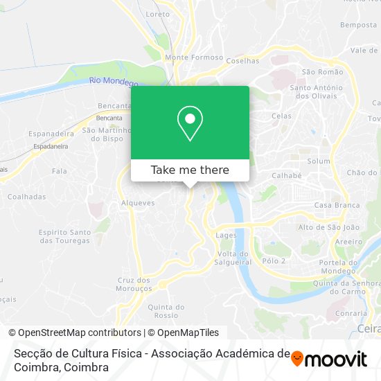 Secção de Cultura Física - Associação Académica de Coimbra map