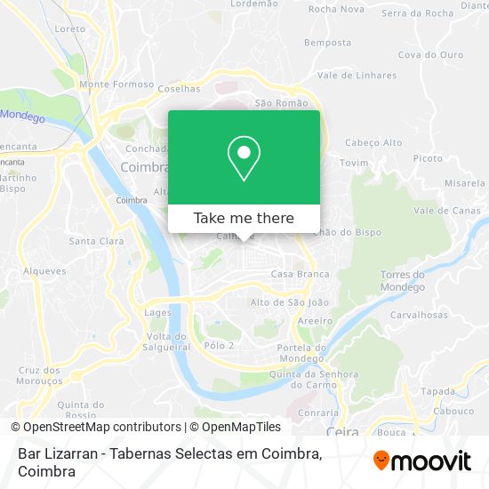 Bar Lizarran - Tabernas Selectas em Coimbra map
