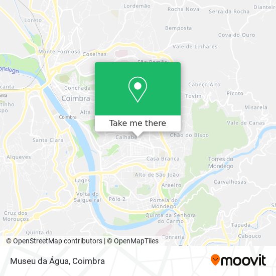 Museu da Água mapa