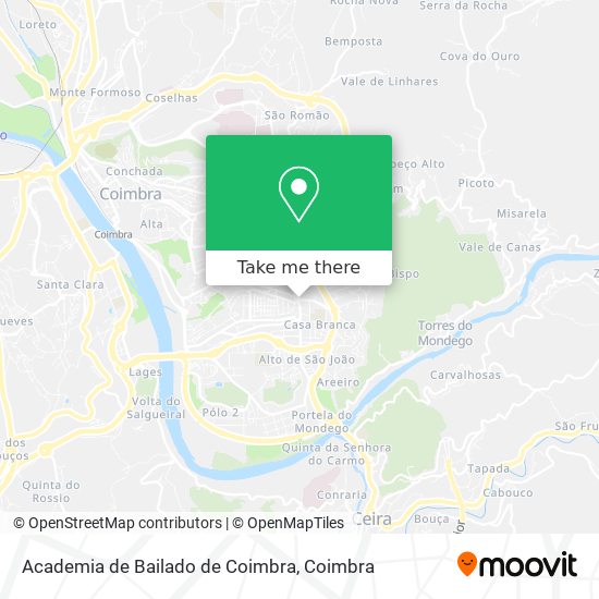 Academia de Bailado de Coimbra mapa