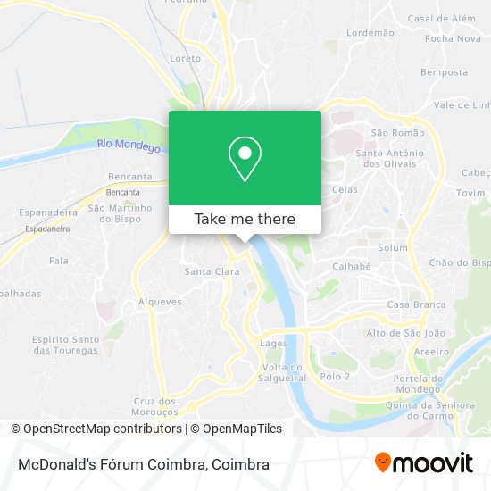 McDonald's Fórum Coimbra mapa