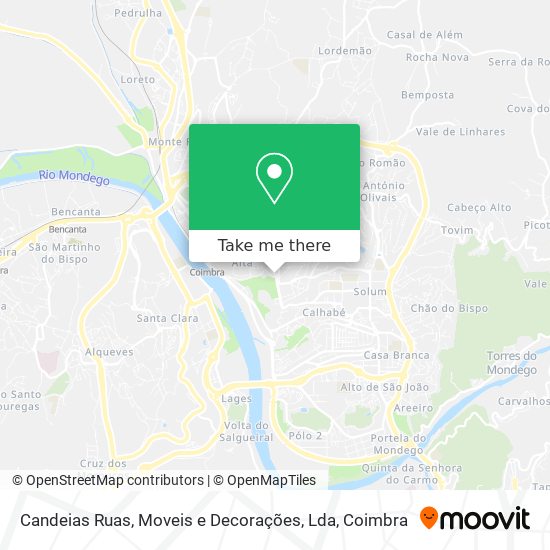 Candeias Ruas, Moveis e Decorações, Lda mapa