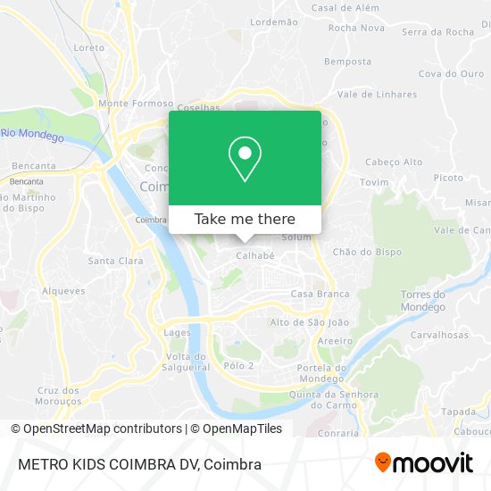 METRO KIDS COIMBRA DV map