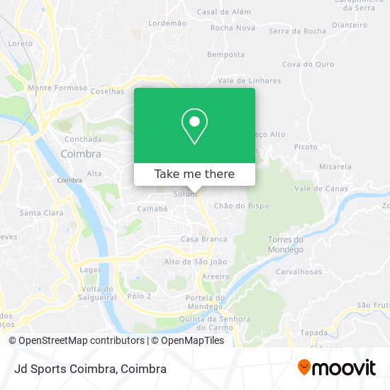 Jd Sports Coimbra map