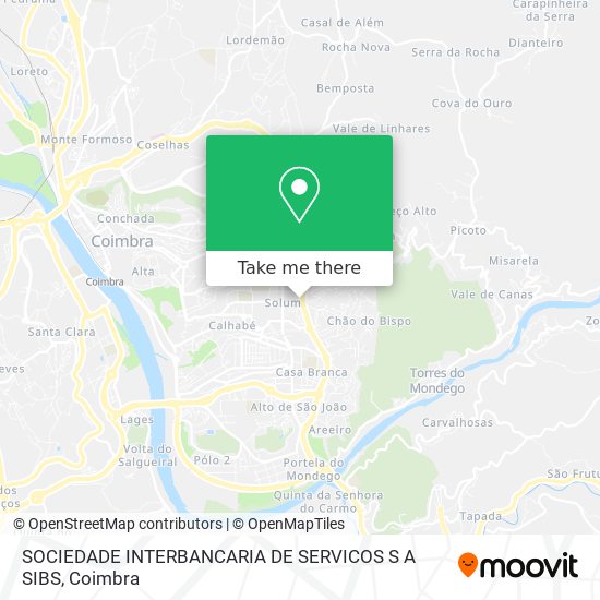 SOCIEDADE INTERBANCARIA DE SERVICOS S A SIBS map