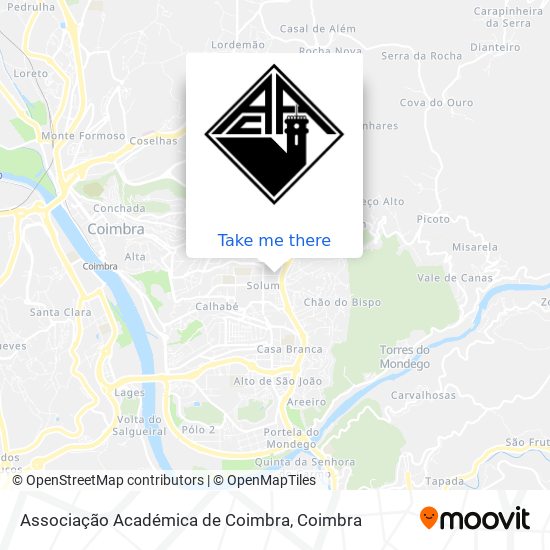 Associação Académica de Coimbra map