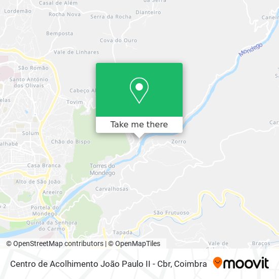 Centro de Acolhimento João Paulo II - Cbr map