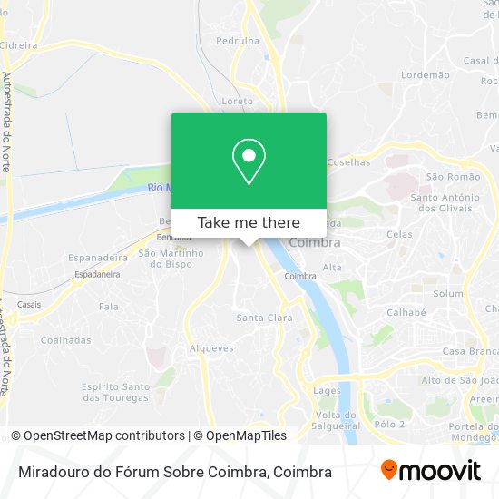 Miradouro do Fórum Sobre Coimbra map