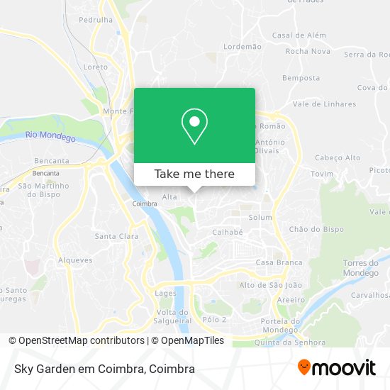 Sky Garden em Coimbra map