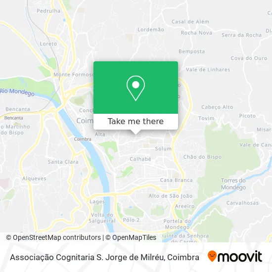 Associação Cognitaria S. Jorge de Milréu map