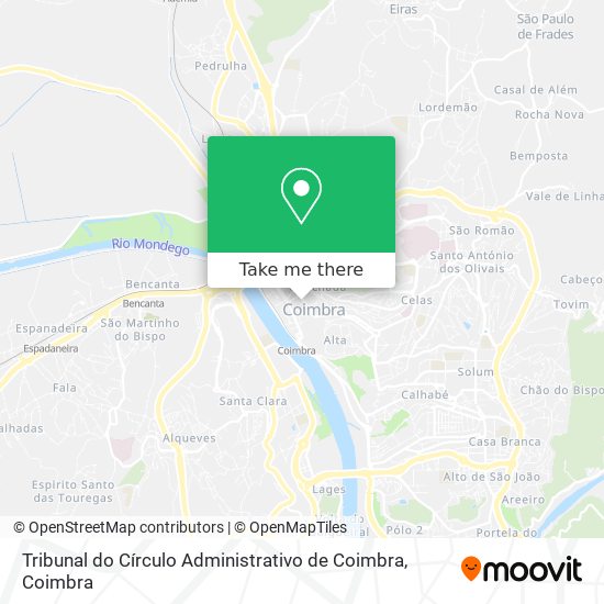 Tribunal do Círculo Administrativo de Coimbra map