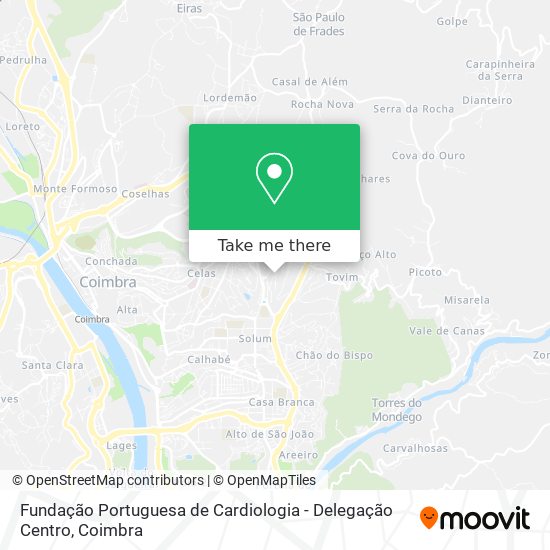 Fundação Portuguesa de Cardiologia - Delegação Centro mapa