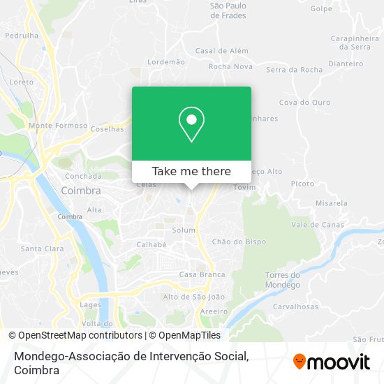 Mondego-Associação de Intervenção Social mapa