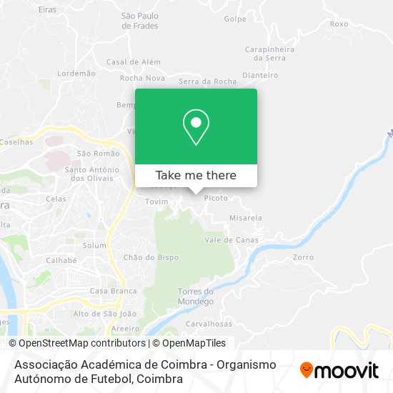 Associação Académica de Coimbra - Organismo Autónomo de Futebol map