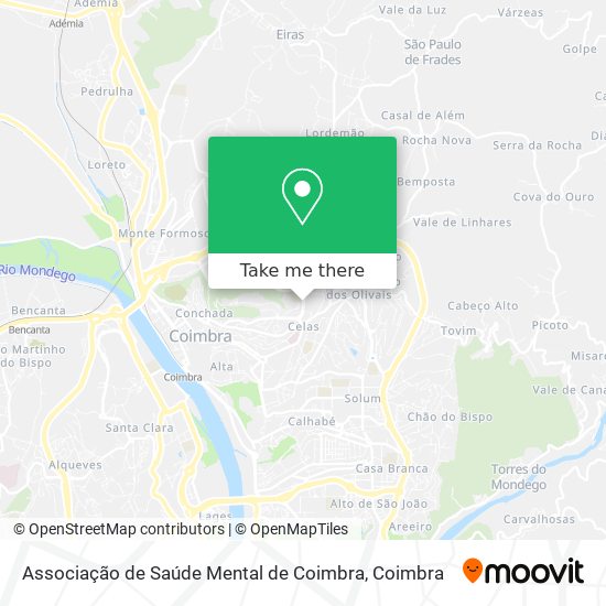 Associação de Saúde Mental de Coimbra map