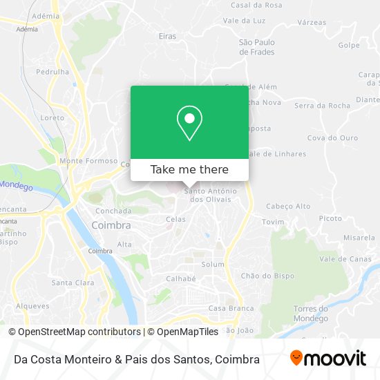 Da Costa Monteiro & Pais dos Santos mapa