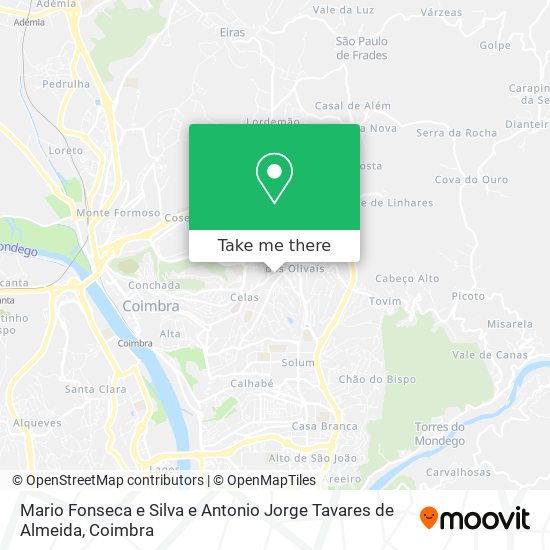 Mario Fonseca e Silva e Antonio Jorge Tavares de Almeida map