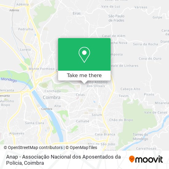 Anap - Associação Nacional dos Aposentados da Polícia map