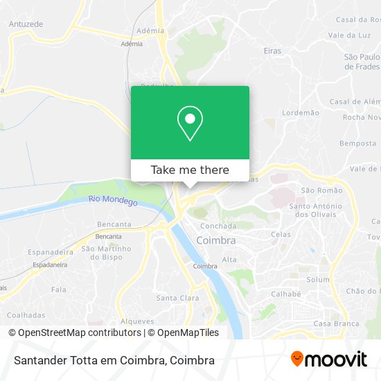 Santander Totta em Coimbra map