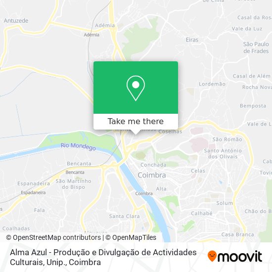 Alma Azul - Produção e Divulgação de Actividades Culturais, Unip. map