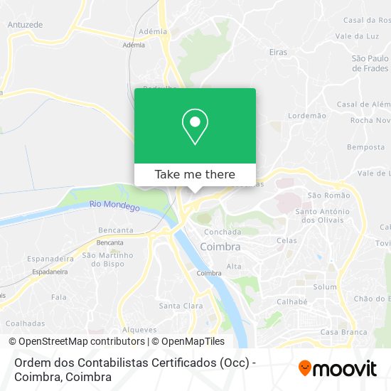 Ordem dos Contabilistas Certificados (Occ) - Coimbra mapa