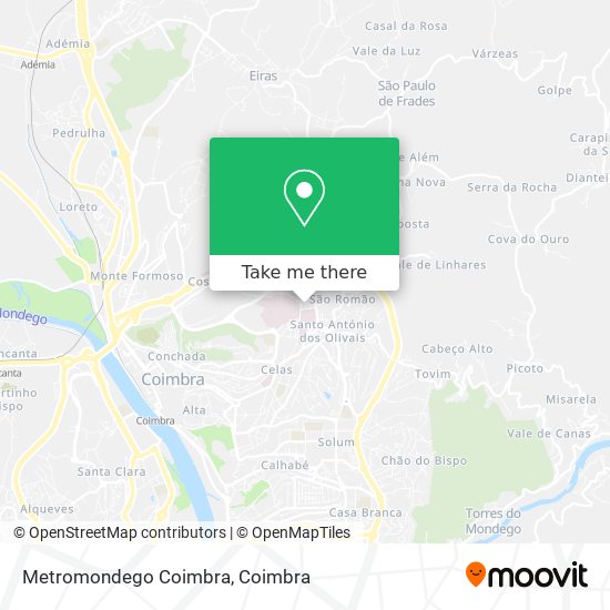 Metromondego Coimbra map