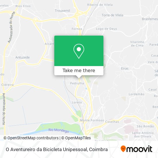 O Aventureiro da Bicicleta Unipessoal map