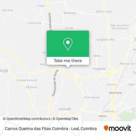 Carros Queima das Fitas Coimbra - Leal map