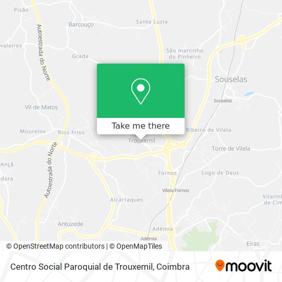 Centro Social Paroquial de Trouxemil mapa