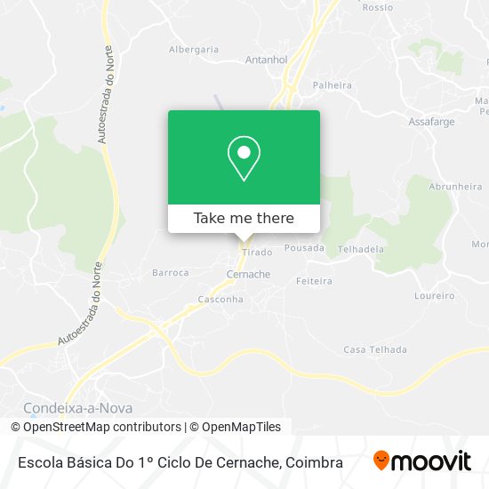 Escola Básica Do 1º Ciclo De Cernache mapa