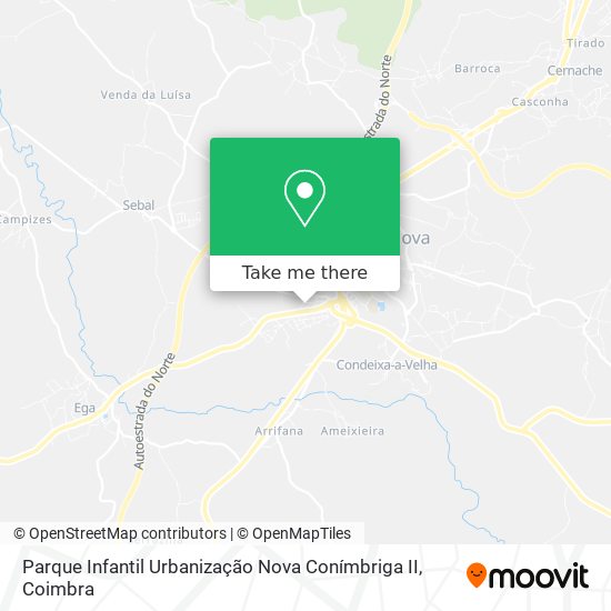 Parque Infantil Urbanização Nova Conímbriga II mapa