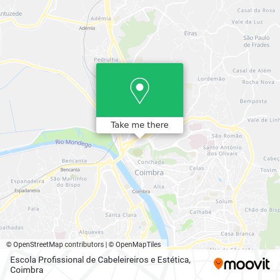 Escola Profissional de Cabeleireiros e Estética mapa