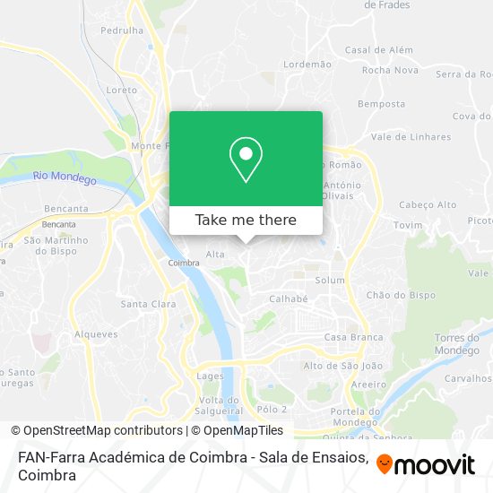 FAN-Farra Académica de Coimbra - Sala de Ensaios mapa