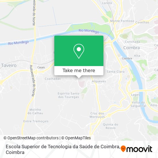 Escola Superior de Tecnologia da Saúde de Coimbra map
