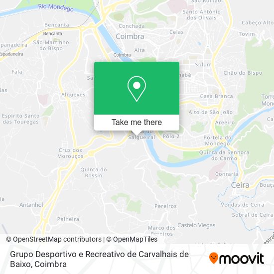 Grupo Desportivo e Recreativo de Carvalhais de Baixo map