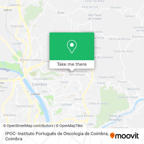 IPOC- Instituto Português de Oncologia de Coimbra map