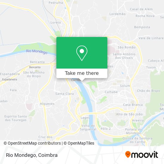 Rio Mondego map